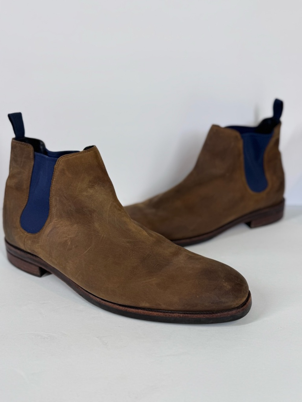 Cole Haan Mens Wakefield Grand Waterproof Dogwood Peacoat Chelsea Boots Size 13